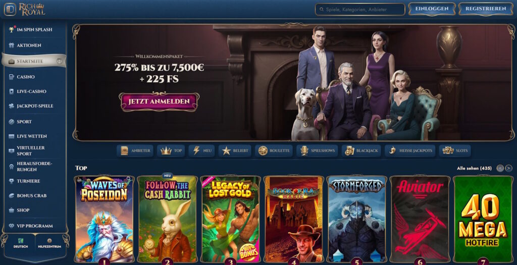 RichRoyal Casino Webseite